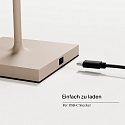 SIGOR battery table lamp NUINDIE MINI USB-C up / down, with USB connection, CCT Switch, with touch dimmer IP54, dune beige dimmable