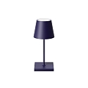 Lampe de table � accu NUINDIE MINI USB-C rond, CCT Switch, avec variateur tactile IP54, bleu prune gradable