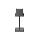Lampe de table � accu NUINDIE MINI USB-C IP54, gris graphite gradable