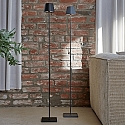 Lampadaire � accu NUINDIE USB-C haut / bas, avec connexion USB, CCT Switch, avec variateur tactile IP54, gris graphite gradable