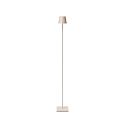 Lampadaire � accu NUINDIE USB-C haut / bas, avec connexion USB, CCT Switch, avec variateur tactile IP54, beige dune gradable