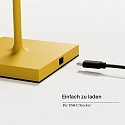 SIGOR Lampadaire � accu NUINDIE USB-C haut / bas, avec connexion USB, CCT Switch, avec variateur tactile IP54, jaune soleil gradable