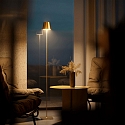 SIGOR Lampadaire � accu NUINDIE USB-C haut / bas, avec connexion USB, CCT Switch, avec variateur tactile IP54, or gradable