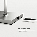 SIGOR Lampadaire � accu NUINDIE USB-C haut / bas, avec connexion USB, CCT Switch, avec variateur tactile IP54, argent gradable