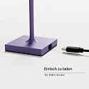 SIGOR Lampe de table � accu NUINDIE POCKET USB-C rond, CCT Switch, avec variateur tactile IP54, violette gradable