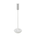 Lampe de table � accu NUCANDLE avec variateur tactile IP54, chrome, scintillant, blanche gradable