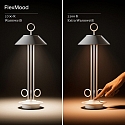 SIGOR Lampe de table � accu NUDIDEROT avec crochet, CCT Switch, avec variateur tactile IP54, cuivre gradable