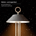SIGOR Lampe de table � accu NUDIDEROT avec crochet, CCT Switch, avec variateur tactile IP54, cuivre gradable