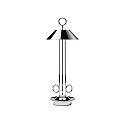 battery table lamp NUDIDEROT with hook, CCT Switch, with touch dimmer IP54, chrome dimmable