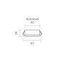 Lumi�re encastr�e DILED 60 plat, rigide IP30, noir gradable 5W 330lm 3000K 36� 36� CRI 95
