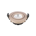 Lumi�re encastr�e DILED 68 pivotant, Dim-To-Warm IP30, champagne gradable 6W 360lm 2100-2700K 36� 36� CRI 95