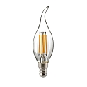 Bougie filament illuminant windblast FILAMENT C35 dimmable E14 4,5W 470lm 2700K 330� CRI 80 gradable