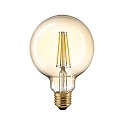 LED Filament light bulb GLOBE G95 GOLD, 230V, � 9.5cm / L 14cm, E27, 4.5W 2500K 400lm, dimmable, gold / clear