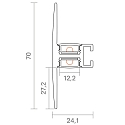Wall profile UP & DOWN 12 - for LED Strips up to 1.22cm width, length 100cm