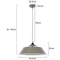 Mexlite Luminaire � suspension NOV� semi-circulaire E27 IP20, vert gradable