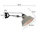 Mexlite Luminaire mural NOV� rotatif, inclinable E27 IP20, vert, noir  gradable
