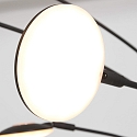 floor lamp SYNNA 5 flames, rotatable, with flex arm, direct / indirect, with cord dimmer IP20