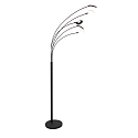 floor lamp SYNNA 5 flames, rotatable, with flex arm, direct / indirect, with cord dimmer IP20