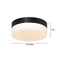 Plafonnier extérieur IKARO petit, rond, cylindrique IP44, acier brossé gradable