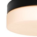 Plafonnier extérieur IKARO petit, rond, cylindrique IP44, acier brossé gradable