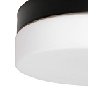 Plafonnier extérieur IKARO petit, rond, cylindrique IP44, acier brossé gradable