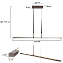 Steinhauer Steinhauer Pendant luminaire ZELENA LED, 3 flames, bronze