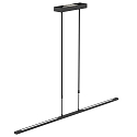 Steinhauer Pendant luminaire ZELENA LED, 3 flames, black