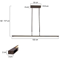 Steinhauer Steinhauer Pendant luminaire ZELENA LED, 3 flames, black