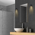 Steinhauer Luminaire mural d�ext�rieur LOGAN Bas, � 1 flamme, rond GU10 IP44, noir mat 