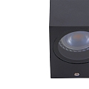 Steinhauer Luminaire mural d�ext�rieur LOGAN Bas, � 1 flamme, angulaire GU10 IP44, noir mat 