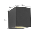 Steinhauer Luminaire mural d�ext�rieur LOGAN Bas, � 1 flamme, angulaire GU10 IP44, noir mat 
