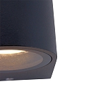 Steinhauer Luminaire mural d�ext�rieur LOGAN haut bas, � 2 flammes, rond GU10 IP44, noir mat 
