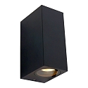 Luminaire mural d�ext�rieur LOGAN haut bas, � 2 flammes, angulaire GU10 IP44, noir mat 