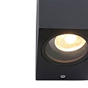 Steinhauer Luminaire mural d�ext�rieur LOGAN haut bas, � 2 flammes, angulaire GU10 IP44, noir mat 