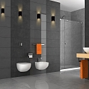 Steinhauer Luminaire mural d�ext�rieur LOGAN haut bas, � 2 flammes, angulaire GU10 IP44, noir mat 