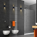 Steinhauer Luminaire mural d�ext�rieur LOGAN haut bas, � 2 flammes, conique GU10 IP44, noir mat 