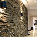 Steinhauer Luminaire mural d�ext�rieur LOGAN haut bas, � 2 flammes, conique GU10 IP44, noir mat 