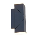 Steinhauer Luminaire mural d�ext�rieur JACK haut bas, � 2 flammes, angulaire, r�glable, commutable IP67, noir mat 