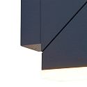 Steinhauer Luminaire mural d�ext�rieur JACK haut bas, � 2 flammes, angulaire, r�glable, commutable IP67, noir mat 