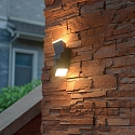 Steinhauer Luminaire mural d�ext�rieur JACK haut bas, � 2 flammes, angulaire, r�glable, commutable IP67, noir mat 