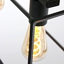 Mexlite Luminaire à suspension BUCKLEY 4 flammes, réglable E27 IP20, noir mat gradable
