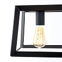 Mexlite Luminaire à suspension BUCKLEY 4 flammes, réglable E27 IP20, noir mat gradable