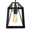 Mexlite Luminaire à suspension BUCKLEY 4 flammes, réglable E27 IP20, noir mat gradable