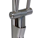 Steinhauer Steinhauer Floor lamp ZODIAC LED, 2 flames, with reading arm, silver