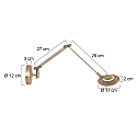 Steinhauer Luminaire mural ZODIAC LED � 1 flamme IP20, bronze, blanche gradable