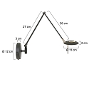 Steinhauer Steinhauer Wall luminaire ZODIAC LED, 1 flame, black