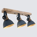 Mexlite Mexlite Spot GEARWOOD, 3 flames, grey