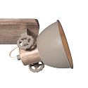 Mexlite ceiling luminaire GEARWOOD E27 IP20, dimmable