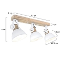 Mexlite Mexlite Spot GEARWOOD, 3 flames, white