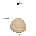 anne light & home Luminaire � suspension BANGALORE � 1 flamme E27 IP20, gradable